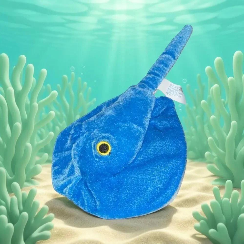 B.J. Toy Co. Stingray Plush 11”x7” 2012 Stuffed Animal Purple & Blue Toy P62
